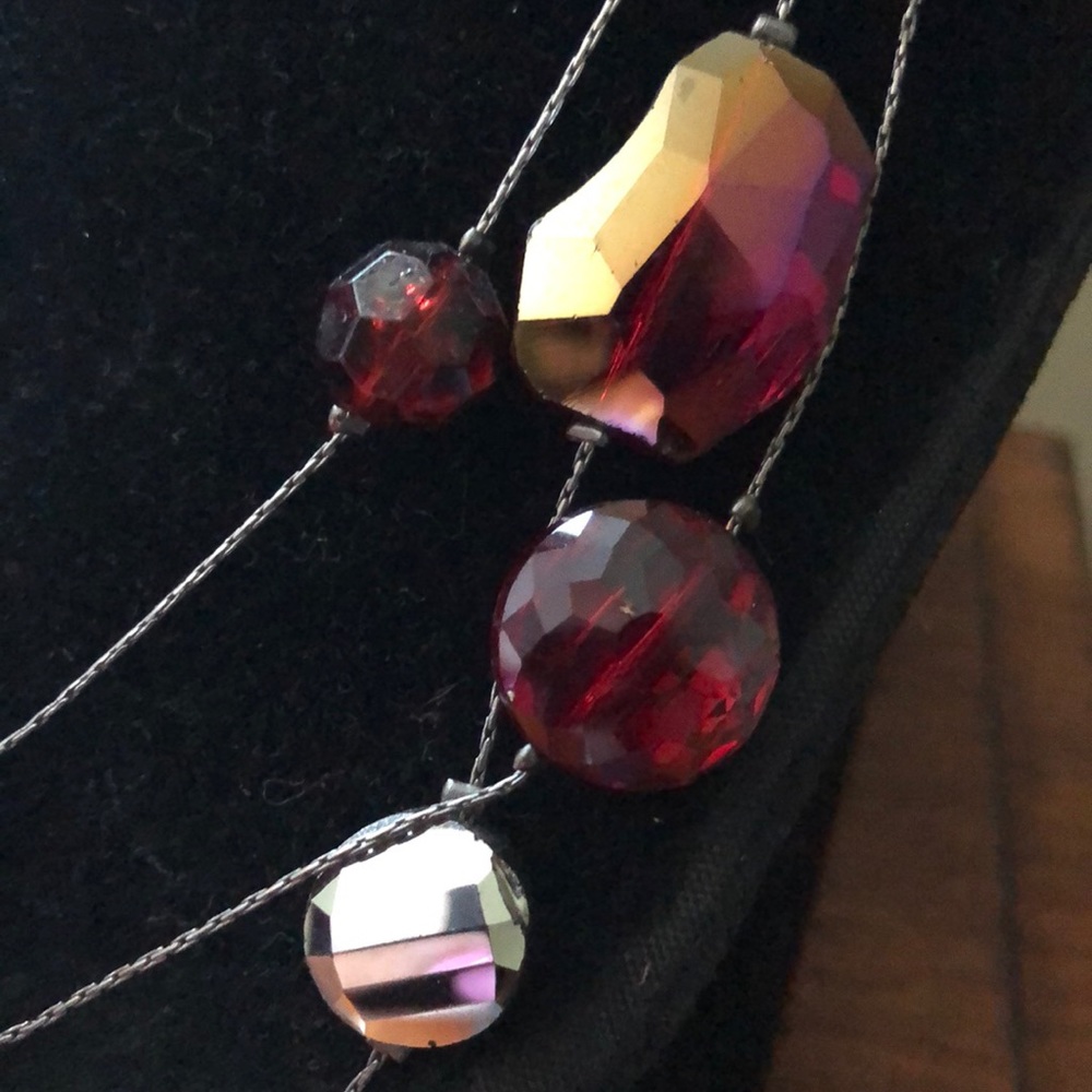 Red and Silver Necklace - Picture 2 of 5